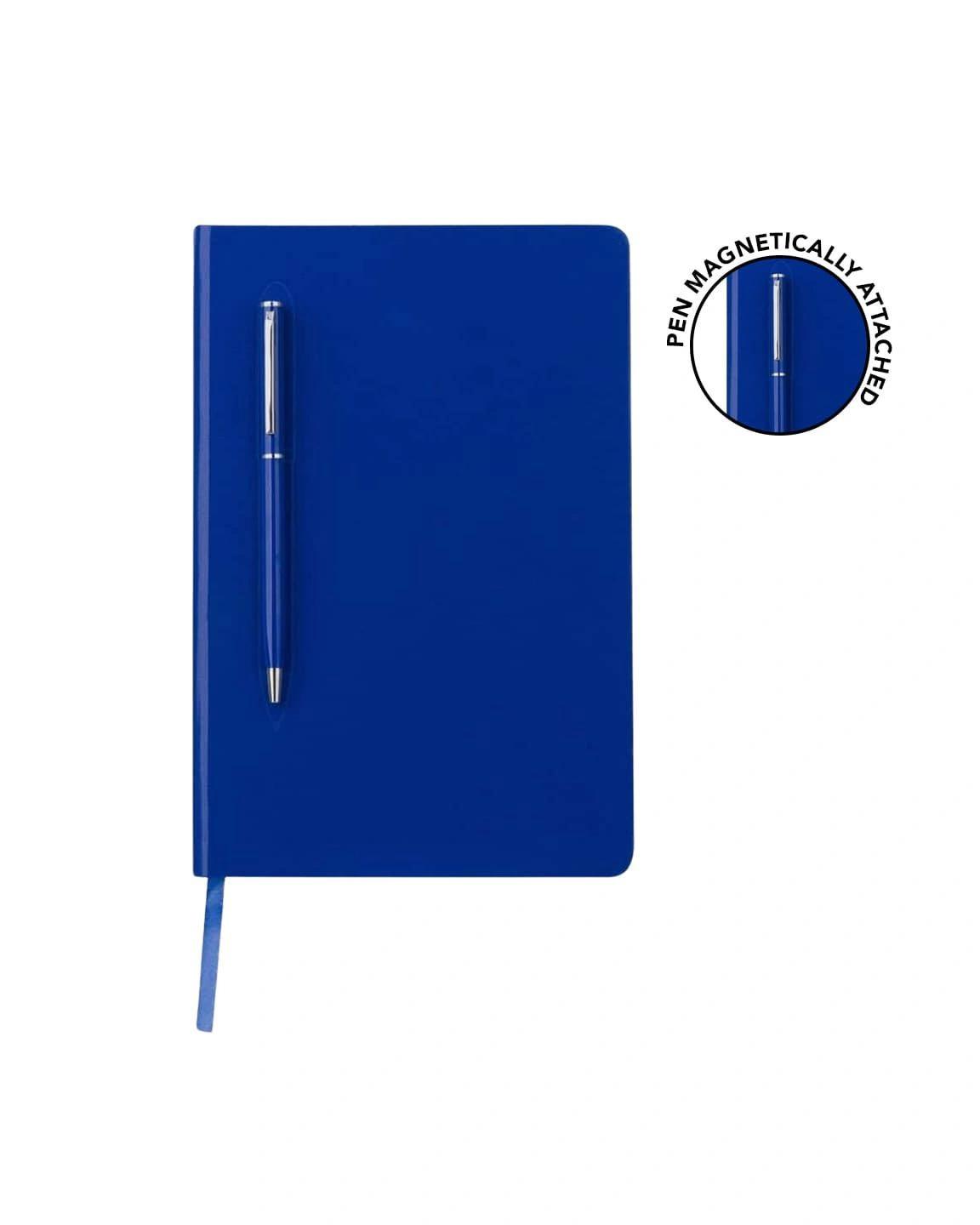 Kodico - CAMPINA - A5 Hard Cover Notebook with Metal Pen - Blue