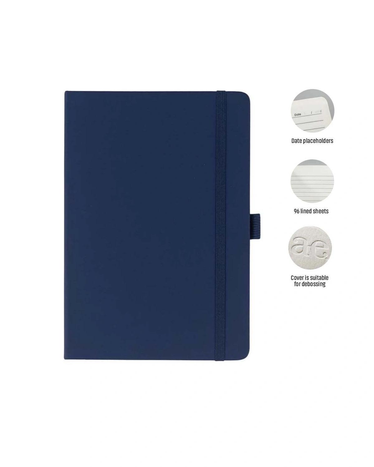 Kifala - JURSI - A5 PU Notebook with Pen Loop - Navy Blue