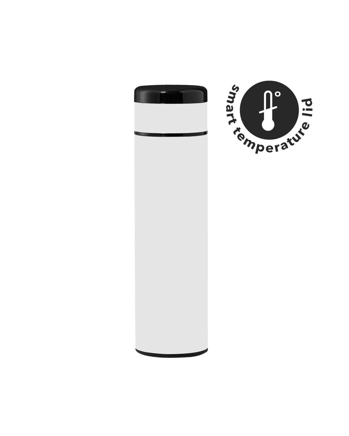Fakife - KOVEL - Double Walled Insulated Flask with Temperature Lid - White