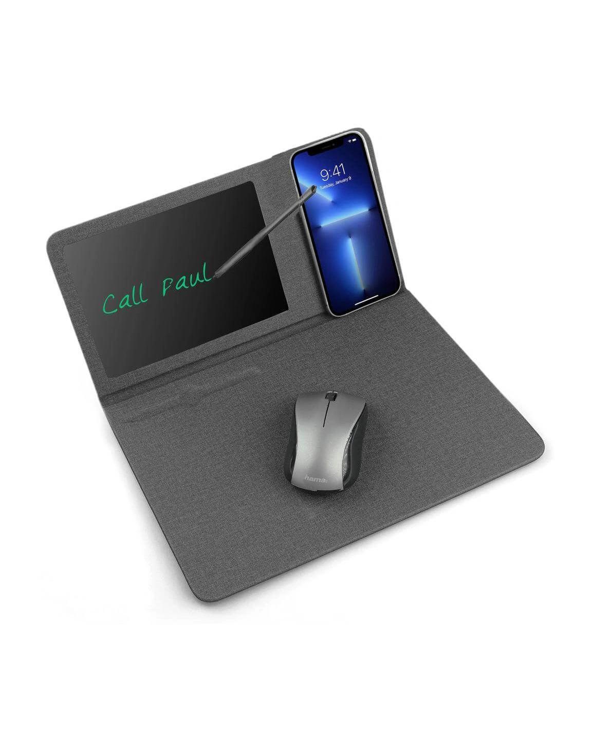 Bebada - SODEN - @memorii 10W Wireless Charger & Writeable Mouse Pad - Black