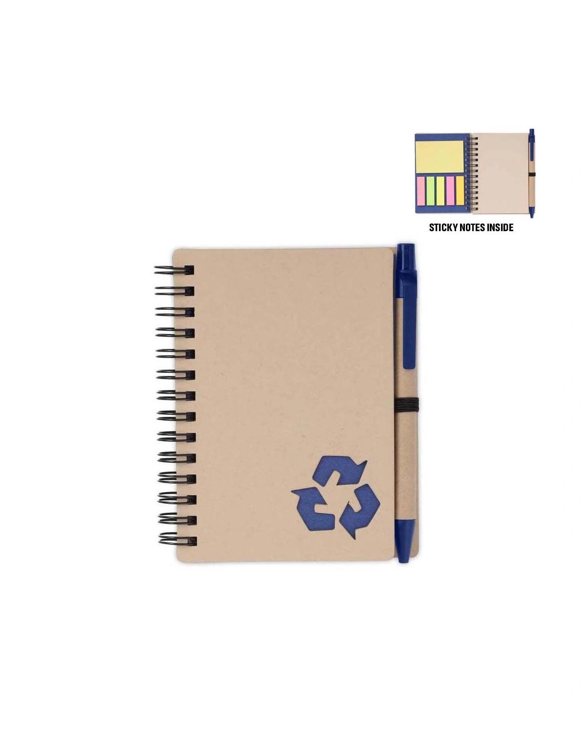 Lolidi - HASSA - eco-neutral A6 Notepad & Pen Set with Sticky Note - Navy Blue