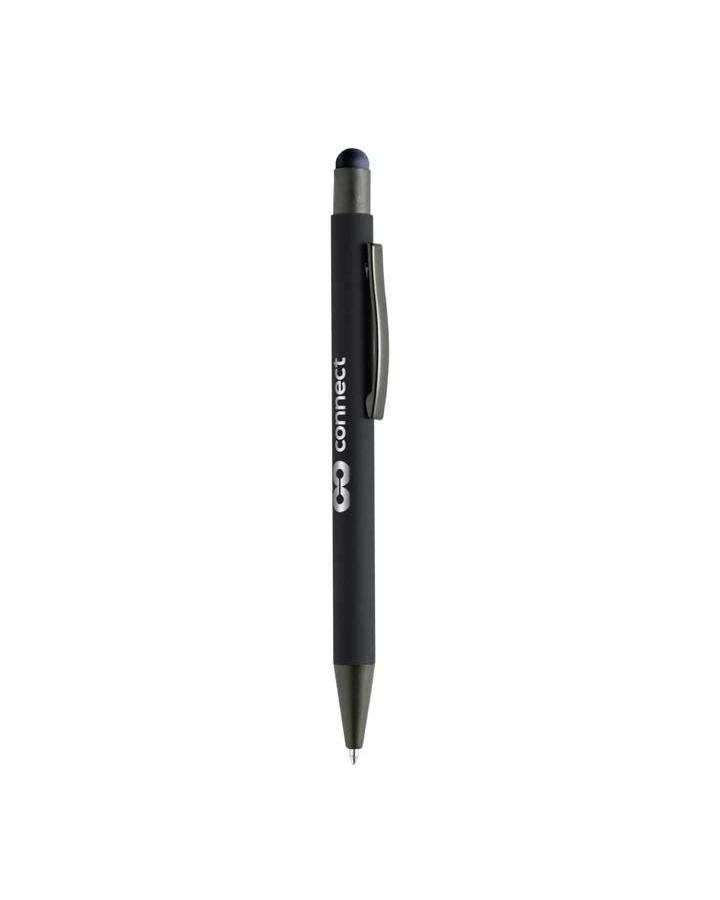 Fabece - VOJENS - Metal Soft-touch Ballpen with Stylus - Black
