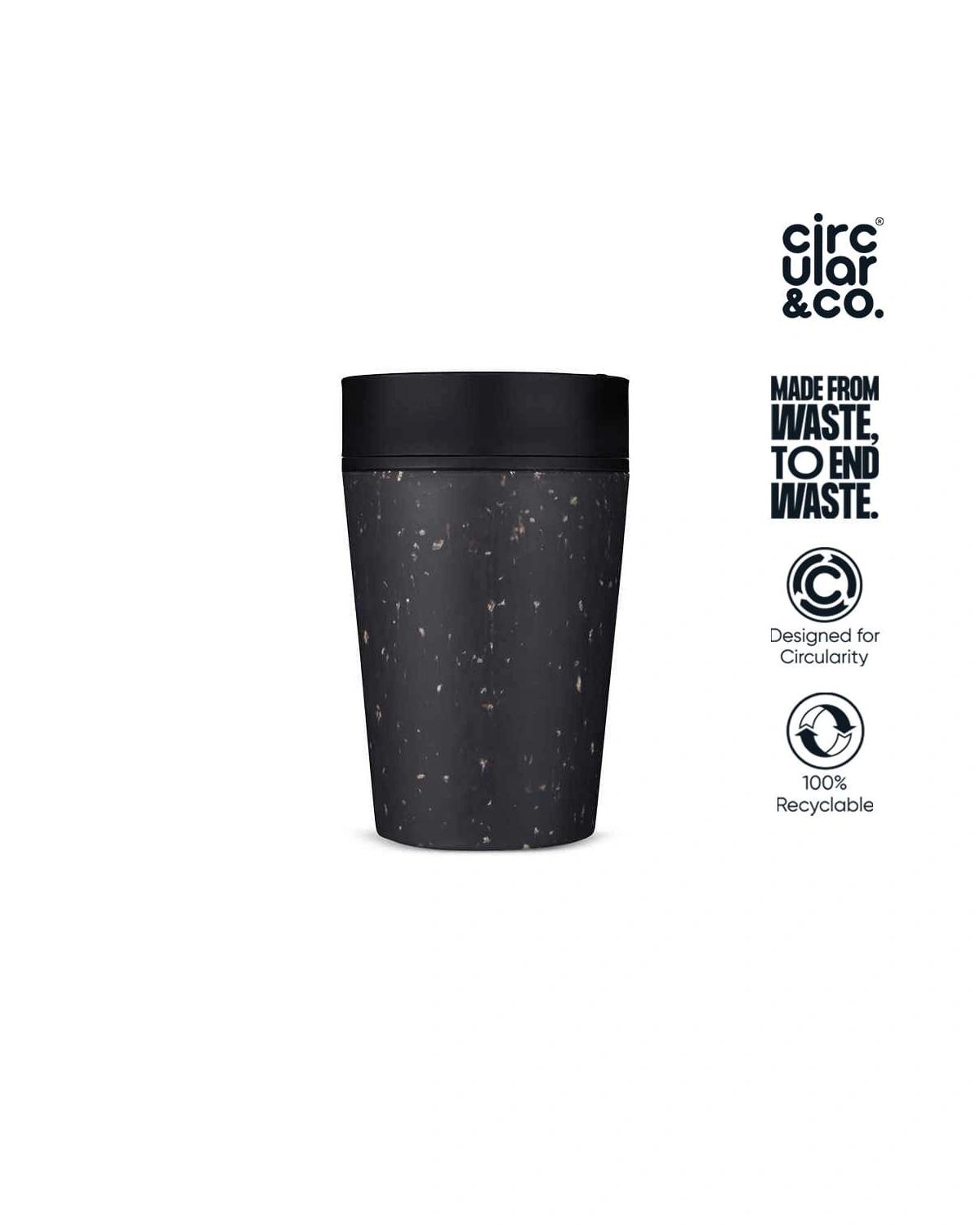 Hedede - Circular Cup 8oz Grey & Ink