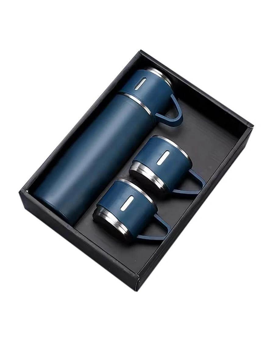 Lileki - SAFFLE - Family Set of Vacuum Flask & Two Cups - Navy Blue
