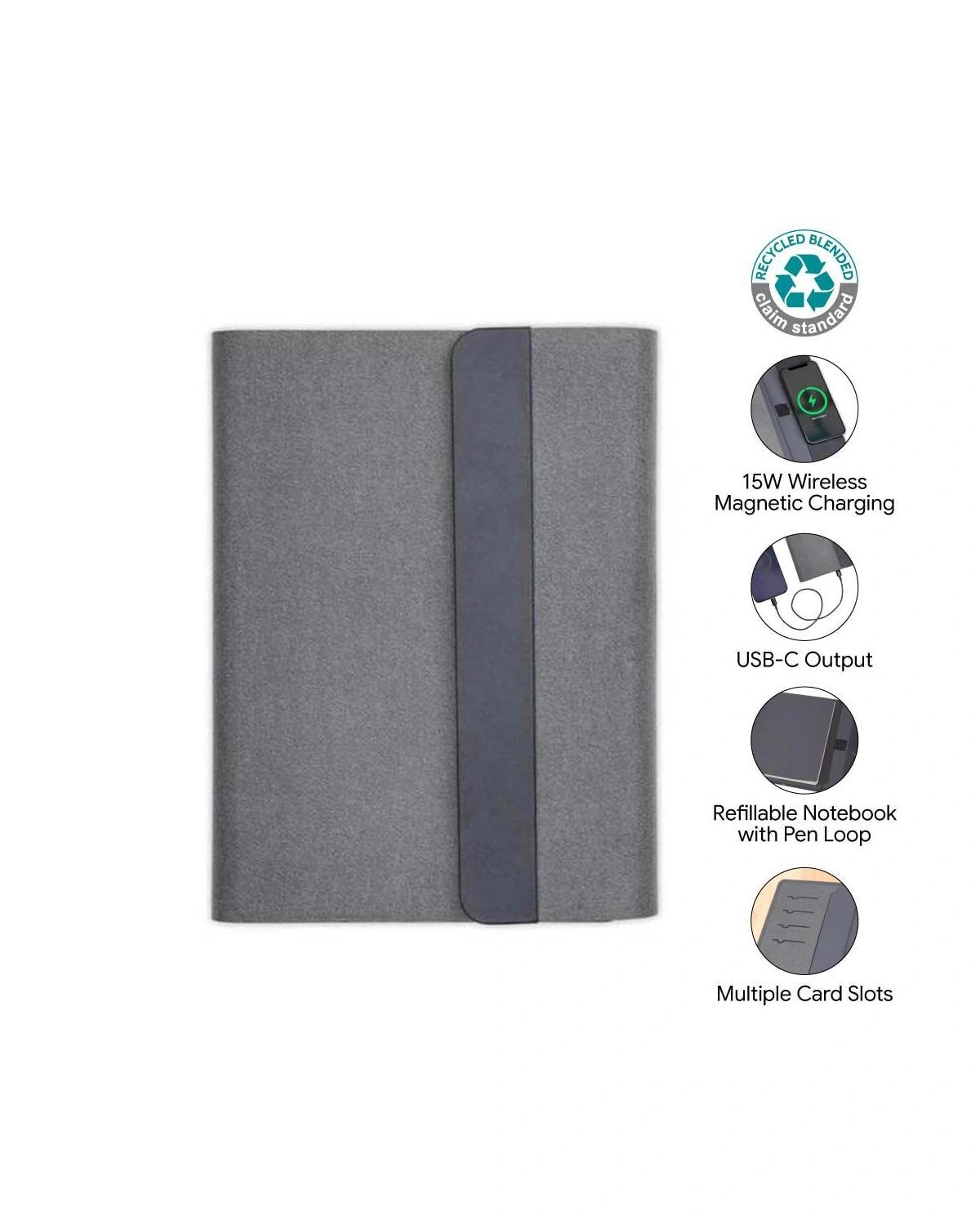 Kedaca - BERGMUND - Santhome 10000mAh Mag Wireless Powerbank Portfolio - Black