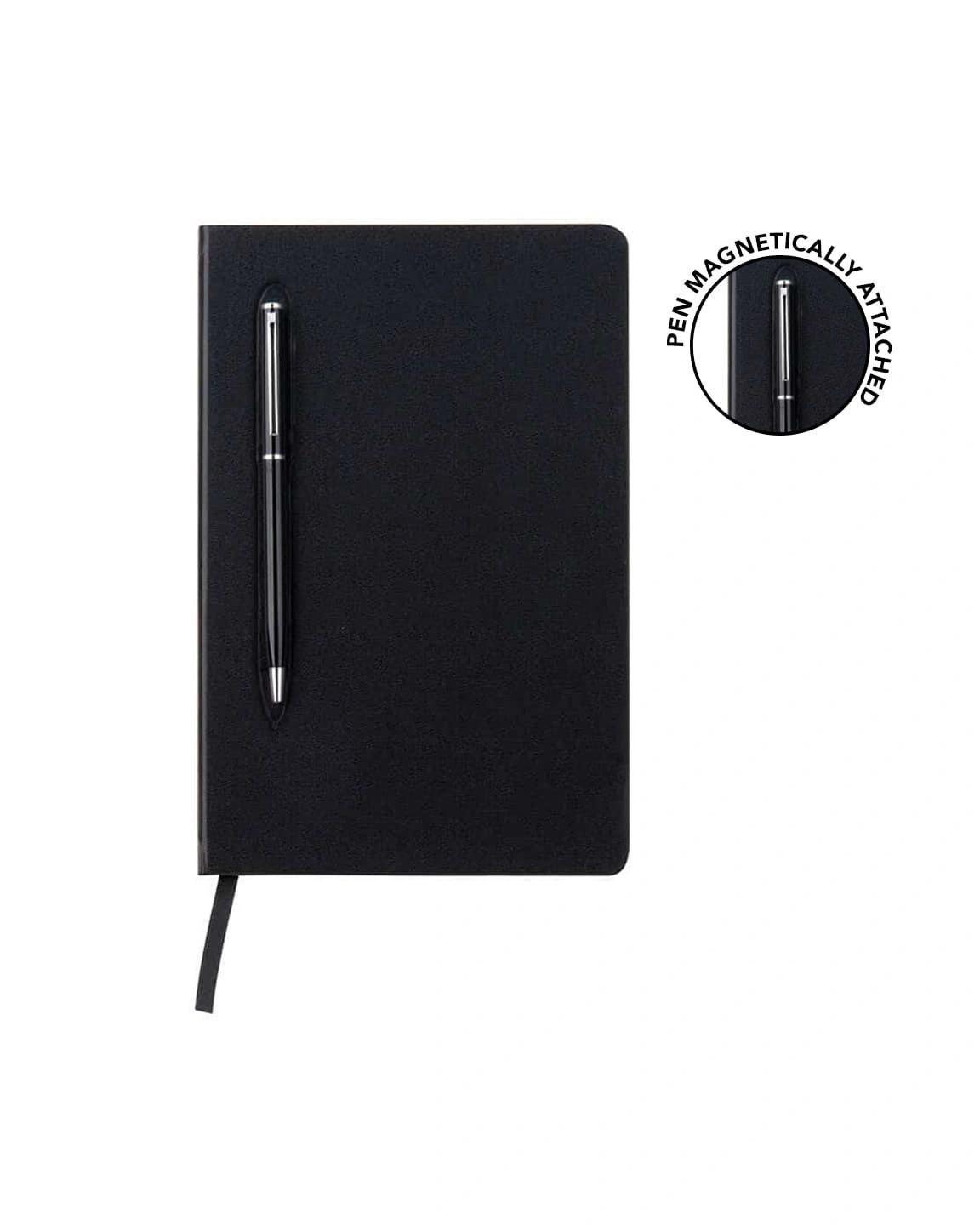 Lehole - CAMPINA - A5 Hard Cover Notebook with Metal Pen - Black