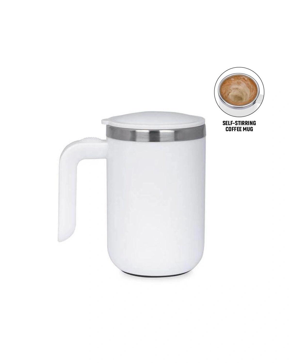 Godaba - CAFFE - Hans Larsen Auto-Stirring Coffee Mug - White