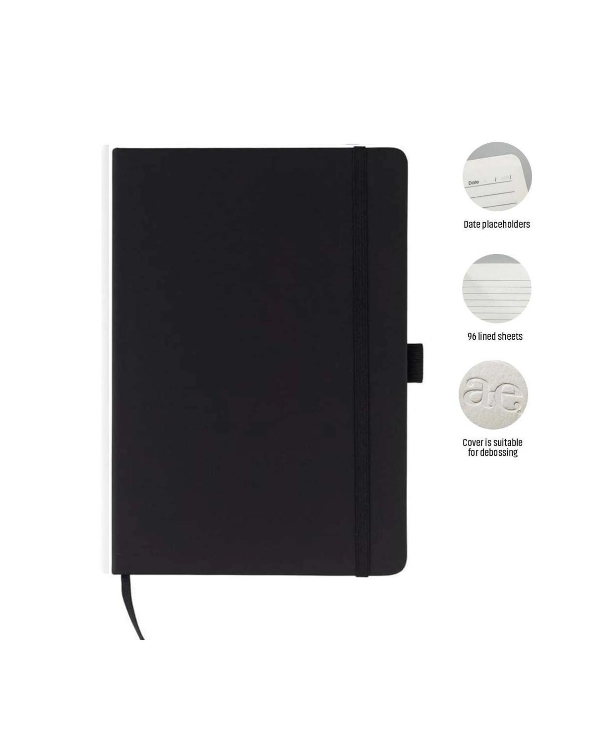 Dehegi - JURSI - A5 PU Notebook with Pen Loop - Black