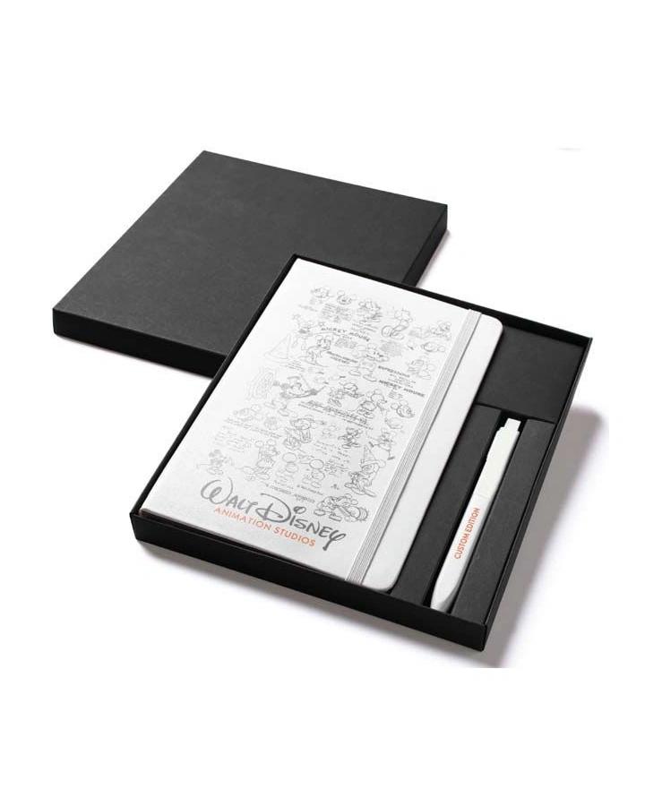 Fekodi - Moleskine Classic Large Notebook & Go Pen Set (White)