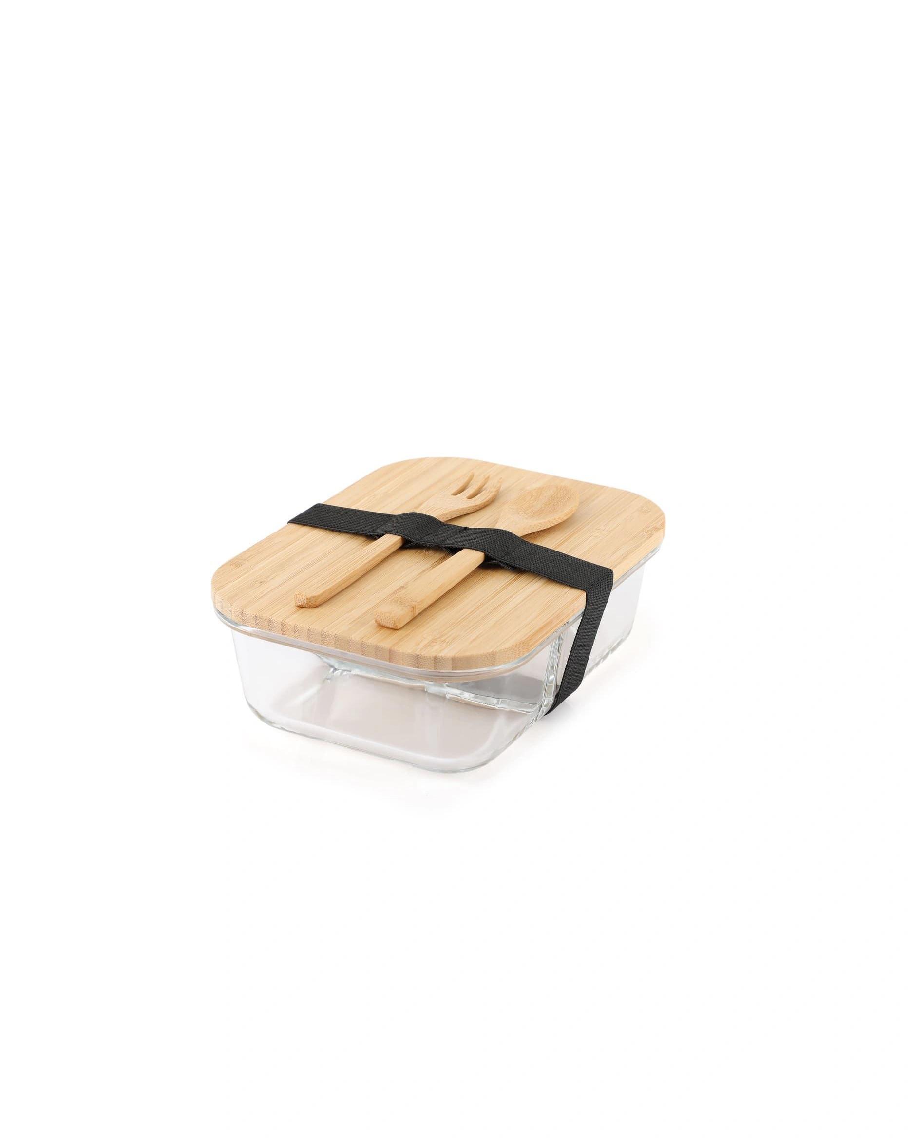 Kidade - CORNETO - Hans Larsen Glass Lunch Box with Bamboo Cutlery