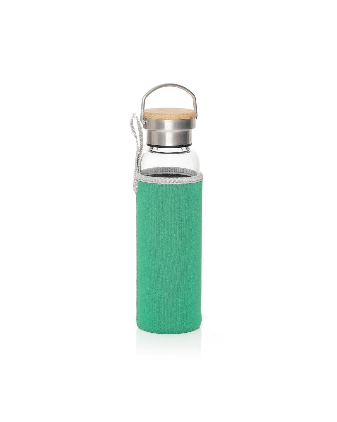 Bilige - FLOHA - Hans Larsen Borosilicate Glass Bottle with Neo Sleeve - Green