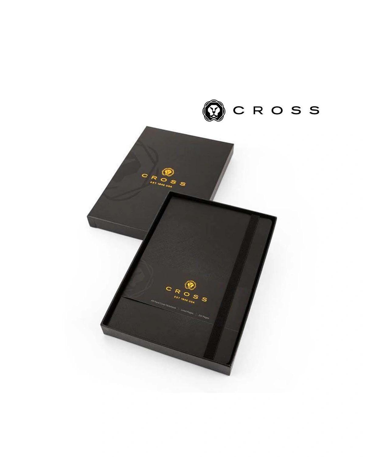 Fagoli - Cross Hardcover Notebook with Box - Black