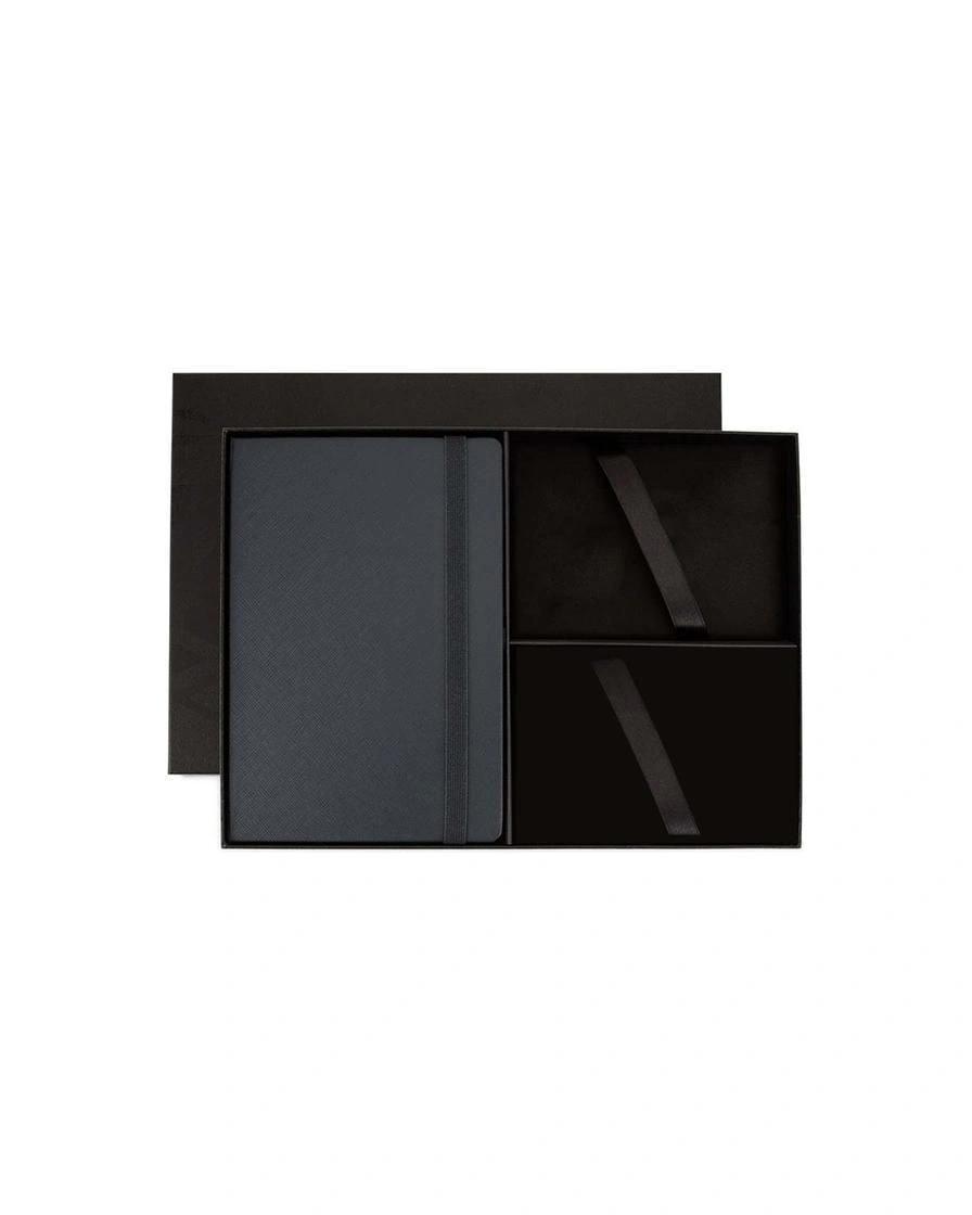 Bocifa - Cross Hardcover Notebook & 3pc Gift Box - Navy Blue