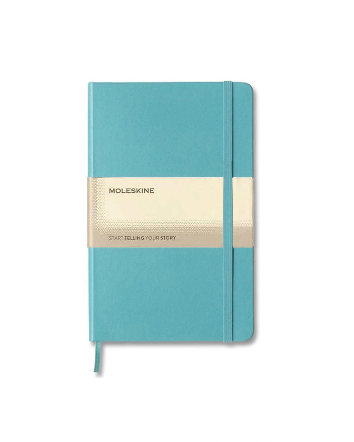 Gedofi - Moleskine Classic Large Ruled Hard Cover Notebook - Reef Blue