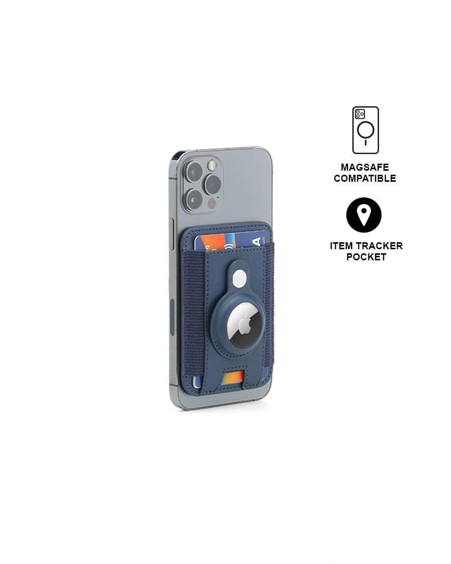 Gocigo - MARZ - Santhome® Magnetic Phone Cardholder with Santhome Tag Pocket - Navy Blue