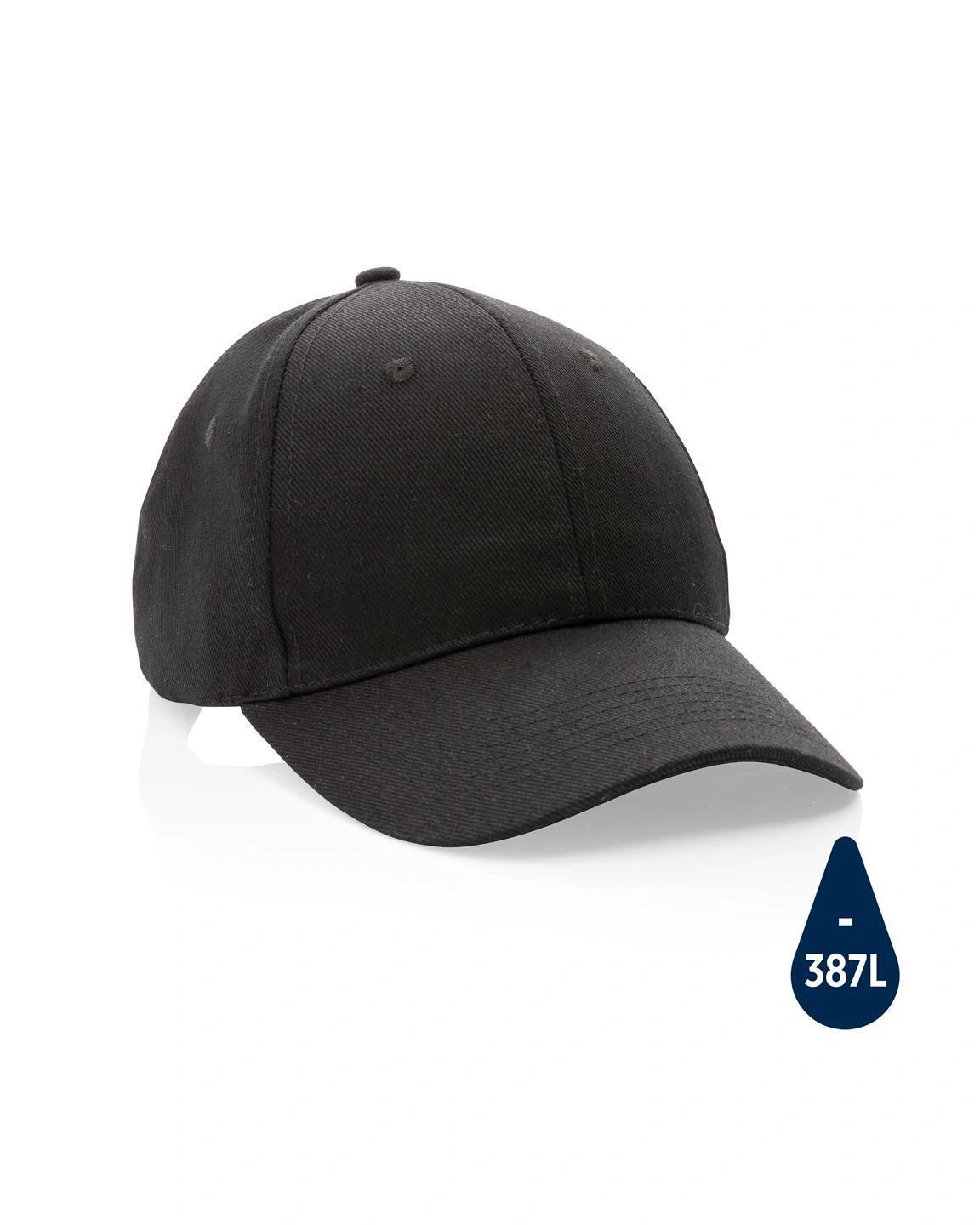 Gihafi - Impact AWARETM 6 Panel 280gr Recycled Cotton Cap - Black