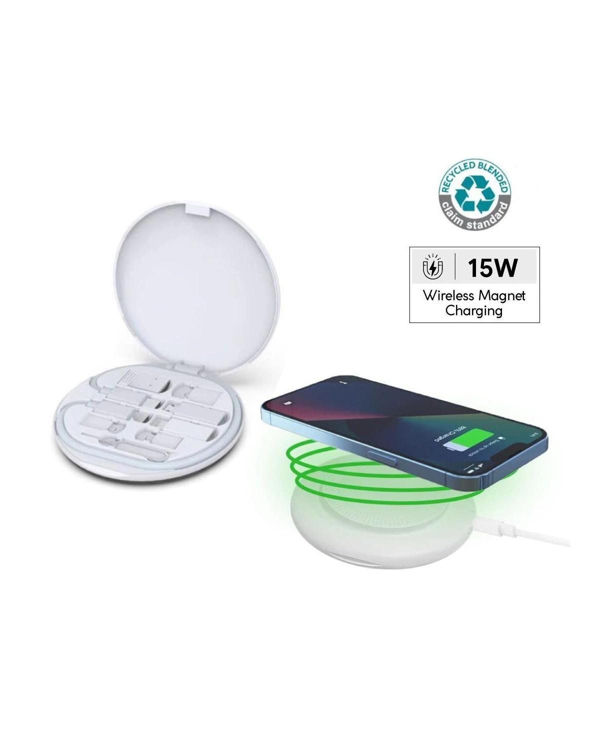 Behale - OSLO Mag - @memorii Recycled 15W Magnetic Wireless Charger Multicable Set - White