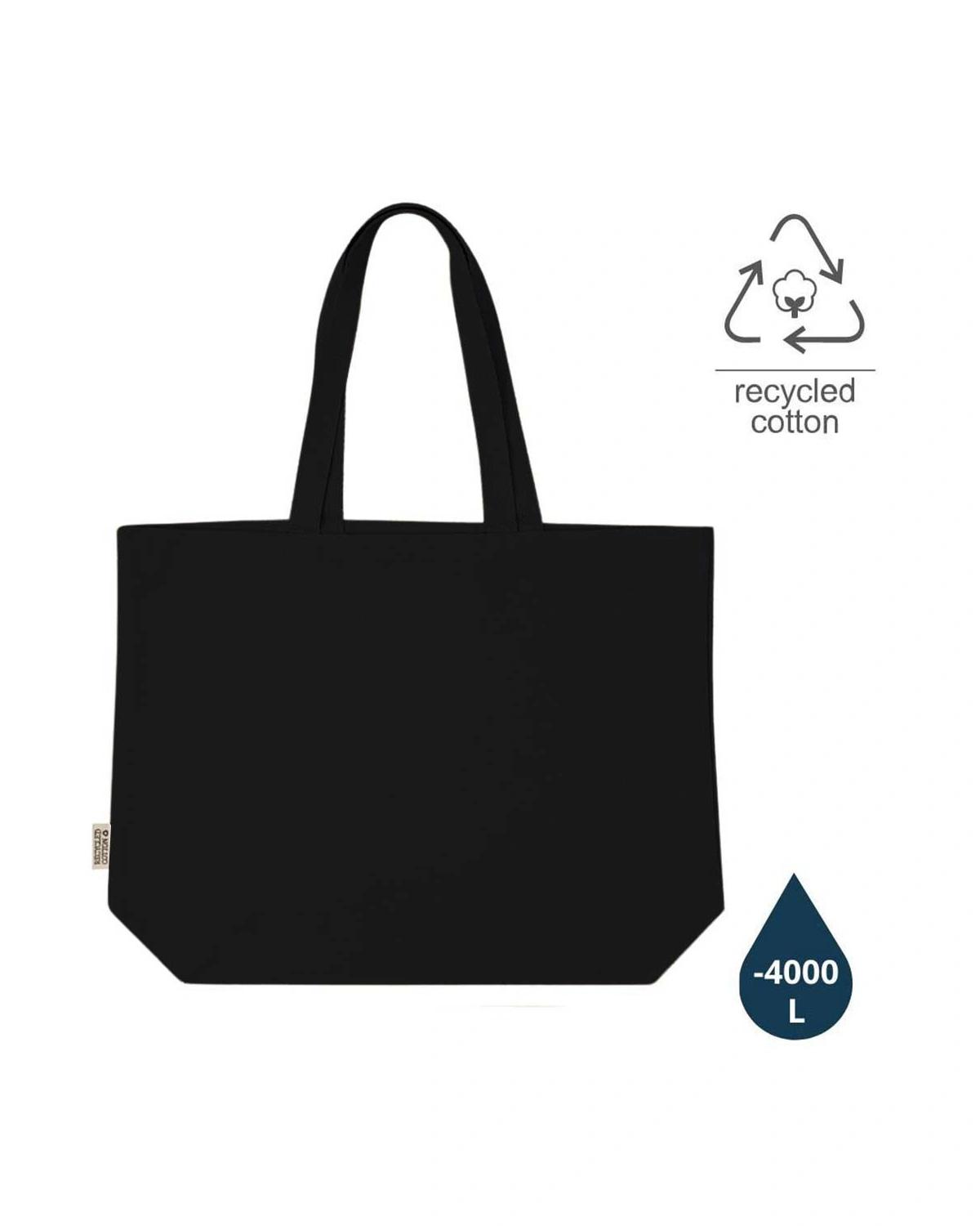 Habefi - BORKUM - GRS-certified Recycled Cotton Beach / Shopping Bag - Black