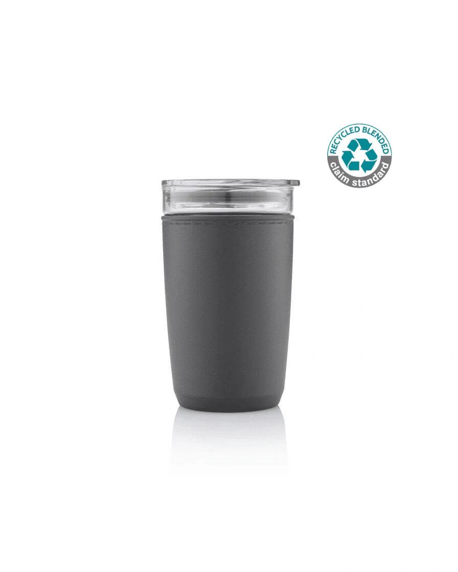 Decece - CERRA - Hans Larsen Premium Glass Tumbler with Recycled Protective Sleeve - Black