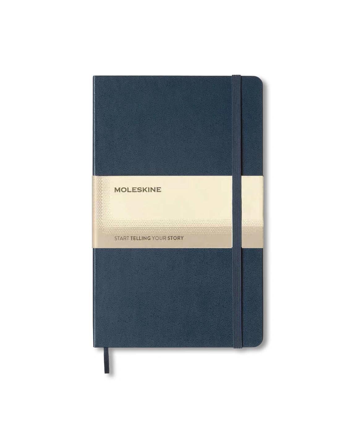 Dafida - Moleskine Classic Large Ruled Hard Cover Notebook - Sapphire Blue