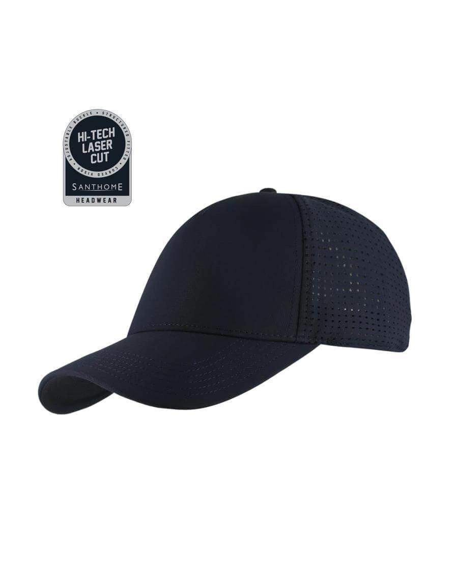 Licaki - ACE - Santhome 5 Panel DryNCool® Sports Cap - Navy Blue