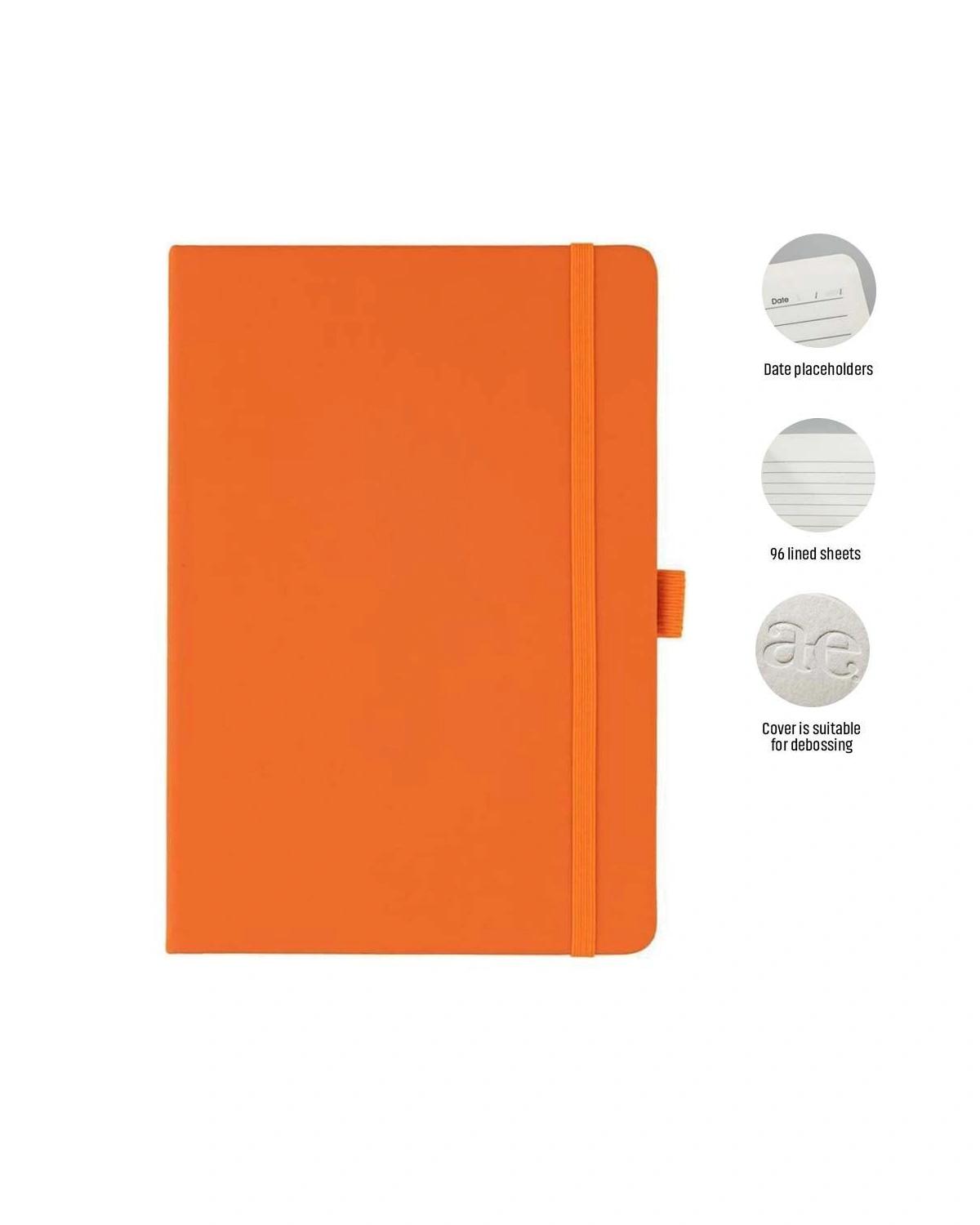 Lideca - JURSI - A5 PU Notebook with Pen Loop - Orange