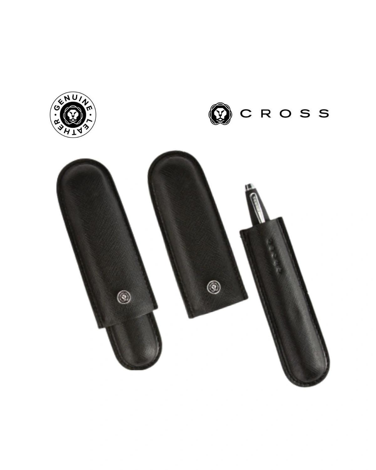 Kibaho - CROSS Leather Single Pen Case - Black