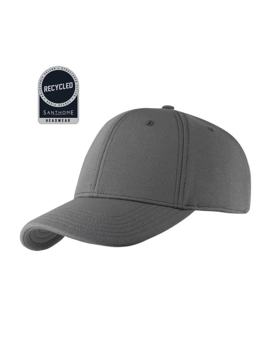 Gecibo - TITAN - Santhome Recycled 6 Panel Adjustable Cap - Dark Grey