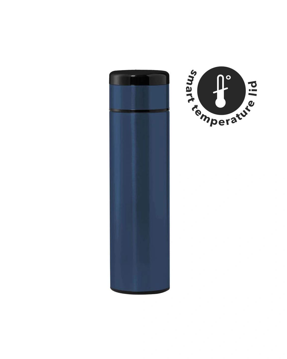 Ledaho - KOVEL - Double Walled Insulated Flask with Temperature Lid - Blue