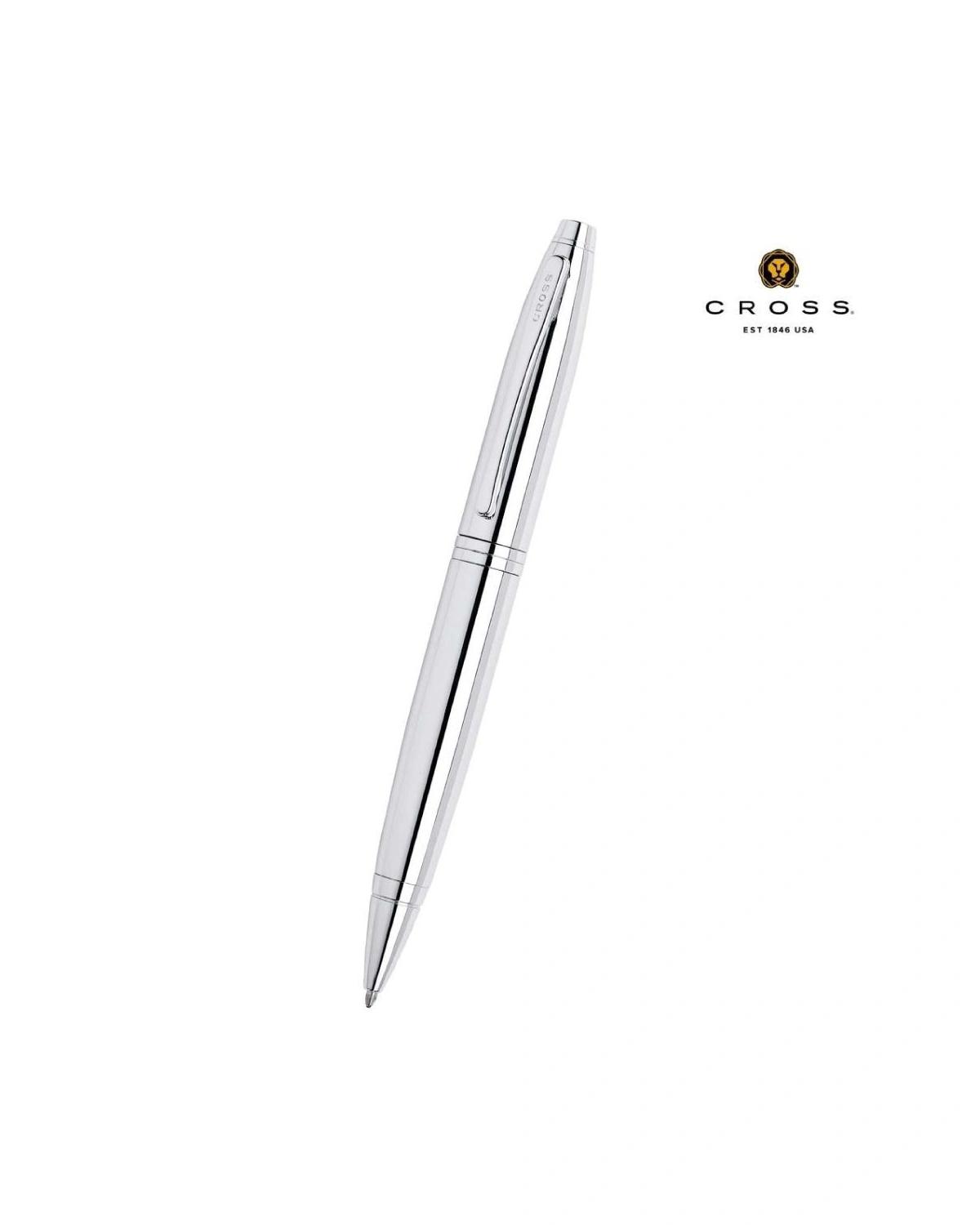 Dogoka - Cross CalaisTM Polished Chrome with Polished Chrome Appointments Ballpoint Pen (Blue Ink)