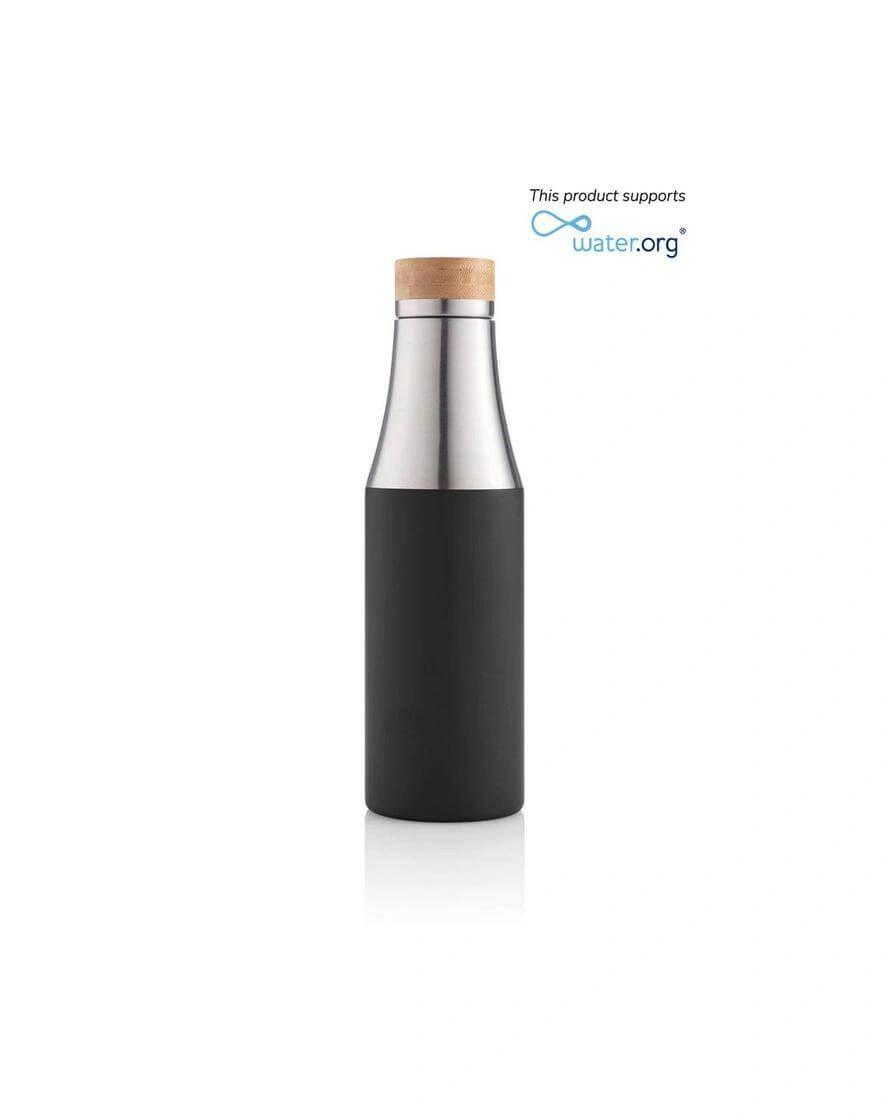 Kihida - R-BREDA - CHANGE Collection Recycled Insulated Water Bottle - Black