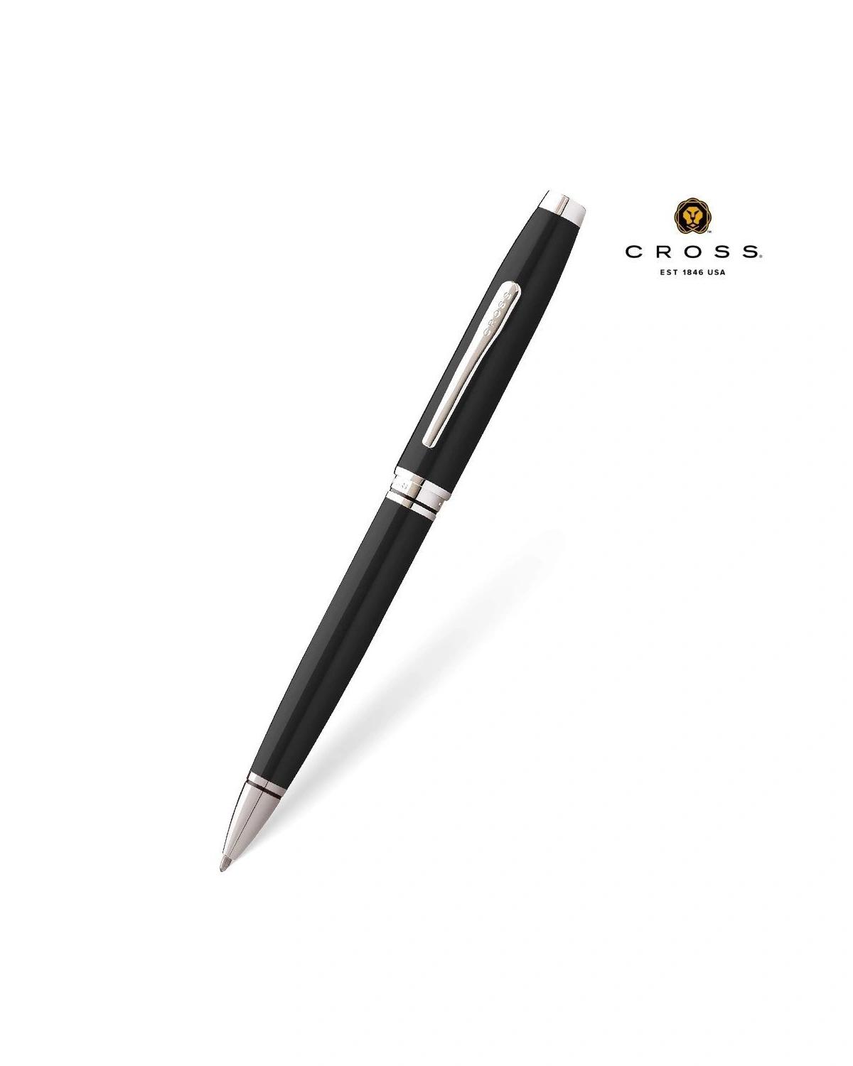 Ladaga - Cross Coventry Black Lacquer with Polished Chrome Appointments Ballpoint Pen