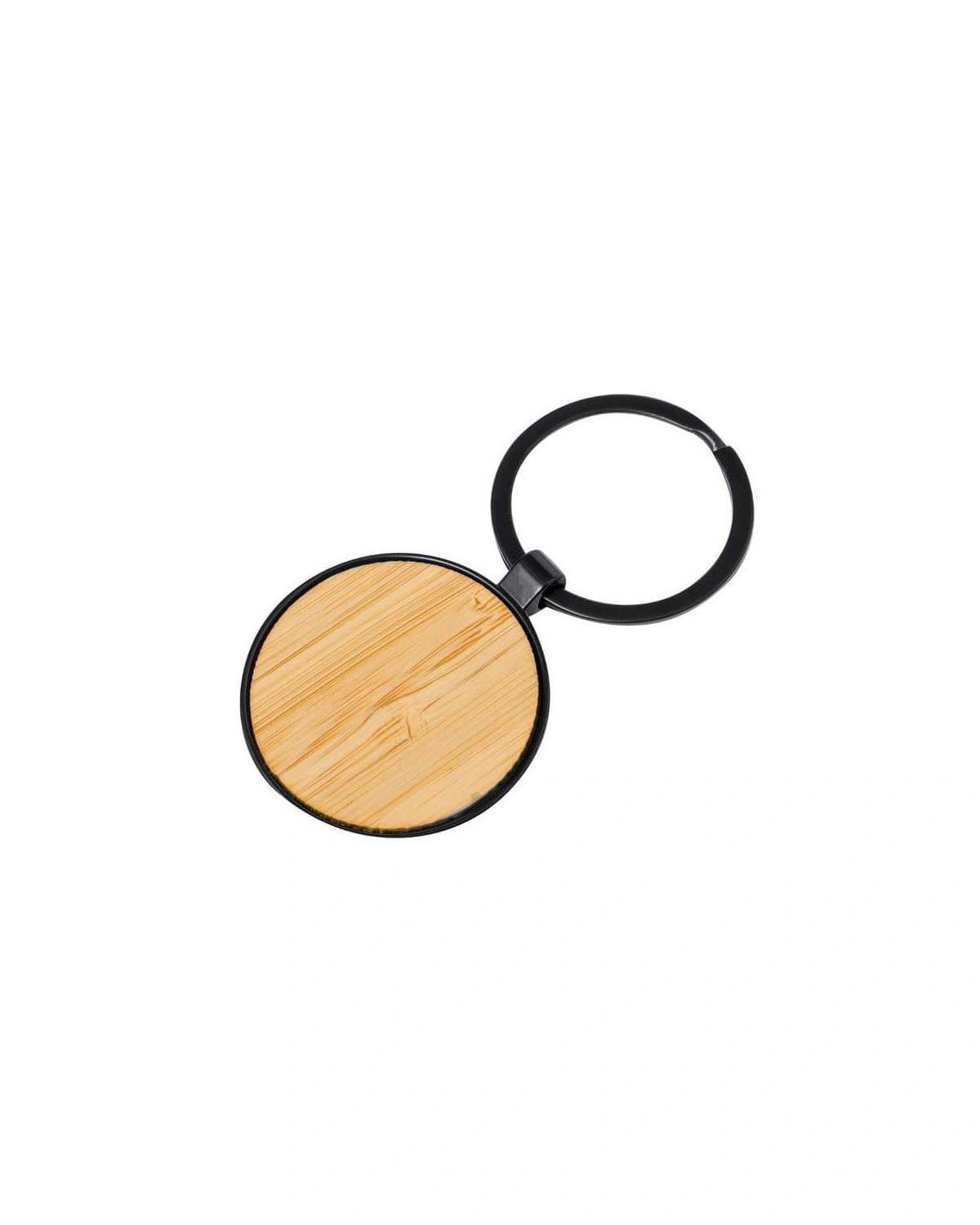 Fikolo - JACA - Round Bamboo Metal Keychain