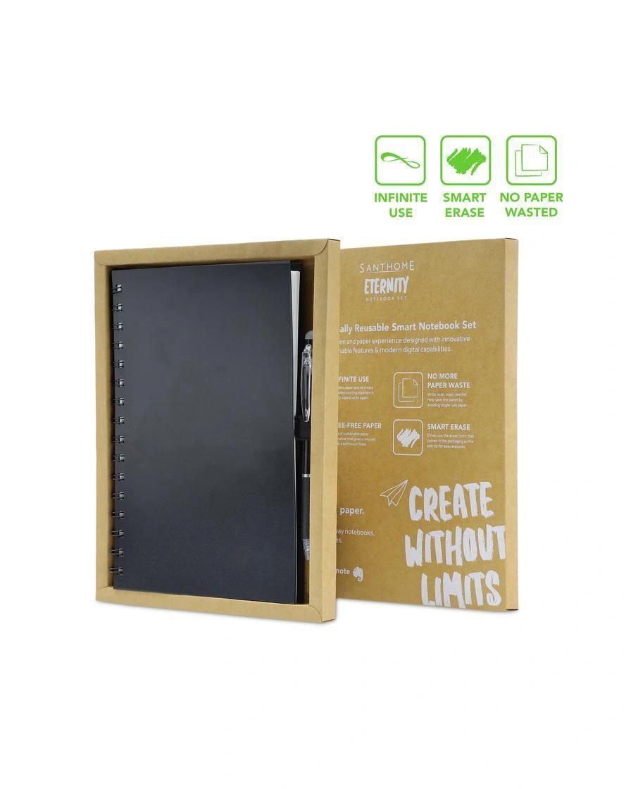 Gegifi - Santhome® Eternity - The Reusable Notebook & Pen Set - Black
