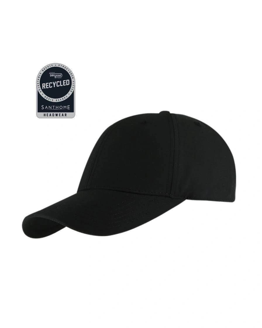 Lofake - ULTRA - Santhome RPET 6 Panel DryNCool® Sport Cap - Black