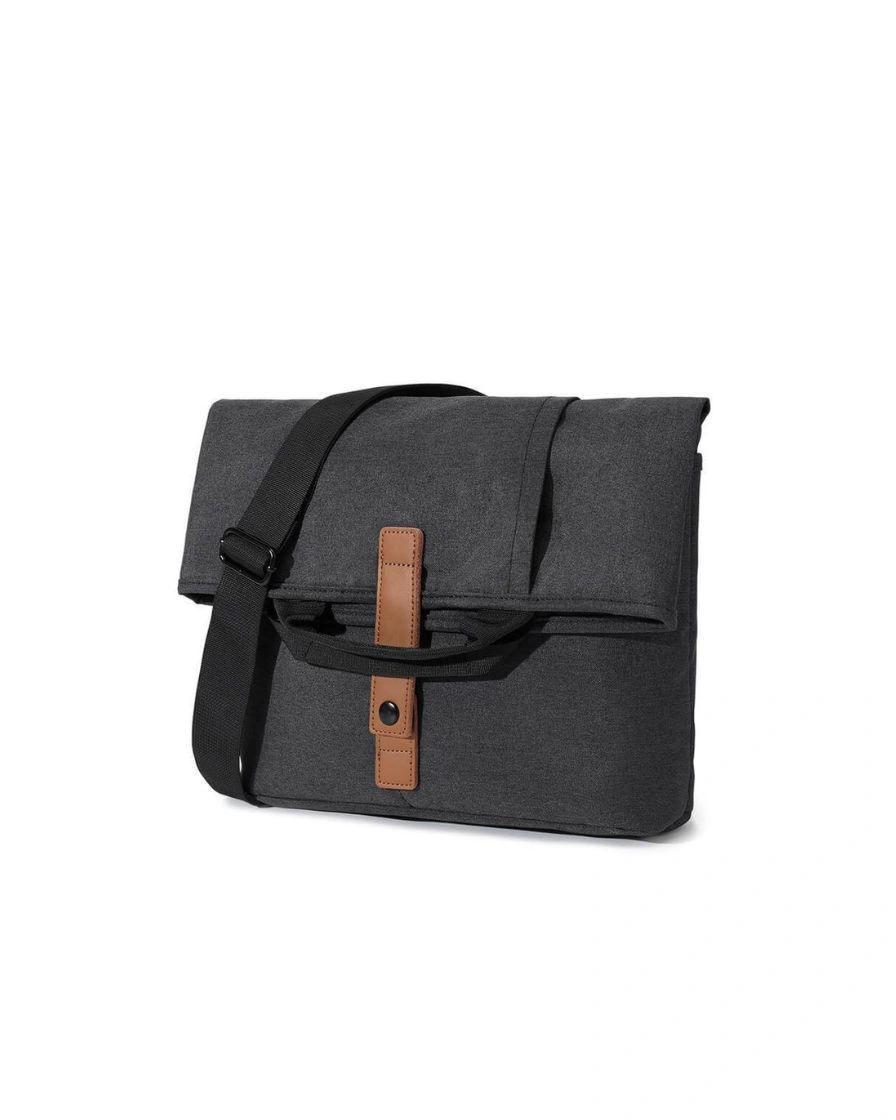 Fodigi - LORETTO - SANTHOME 2-in-1 Messenger & Tote Bag - Black