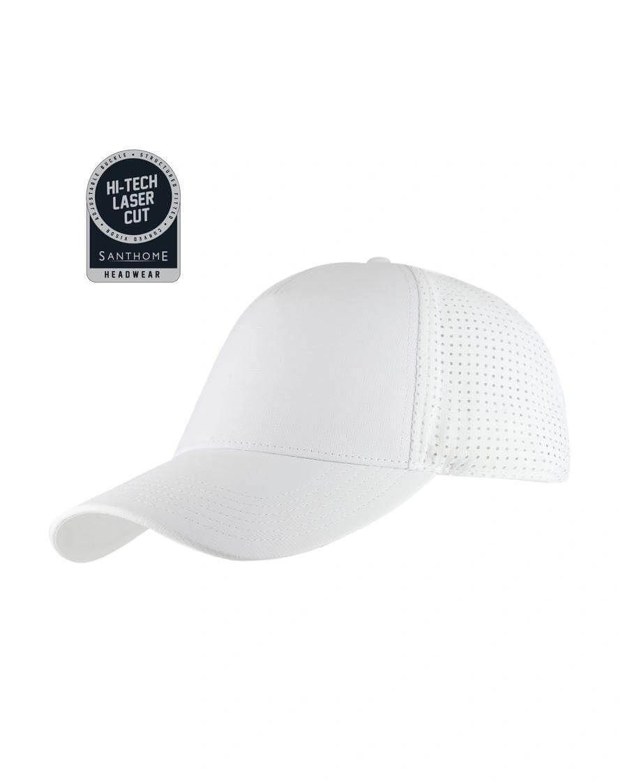 Kododo - ACE - Santhome 5 Panel DryNCool® Sports Cap - White