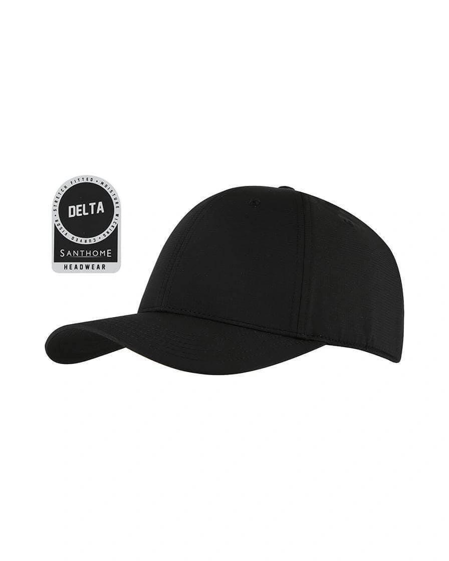 Cofegi - DELTA - Santhome® DryNCool® Performance Stretch-Fitted Cap - Black