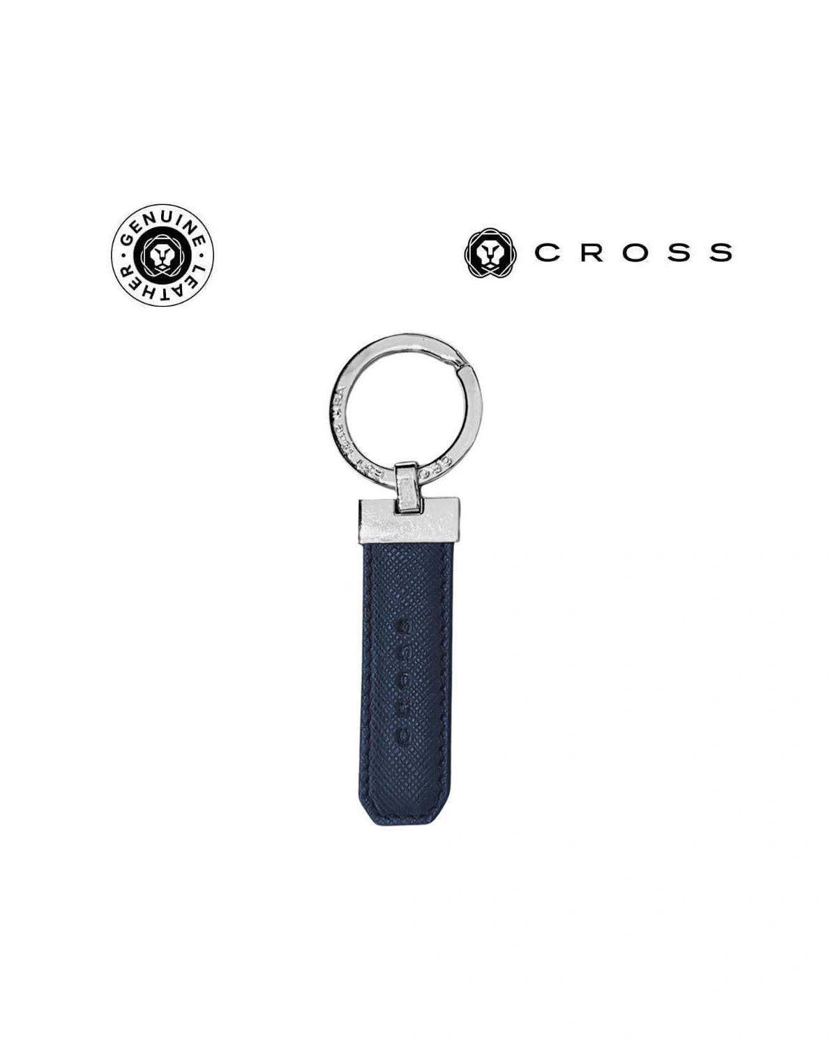 Hikifo - CROSS Leather Key Holder - Blue