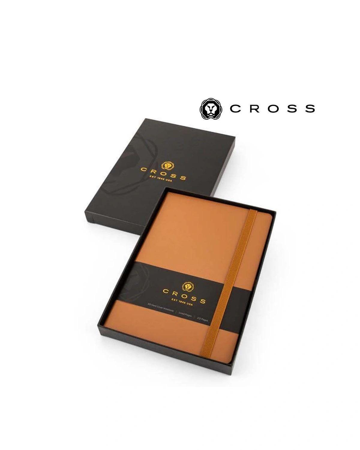 Bagiki - Cross Hardcover Notebook with Box - Mocha