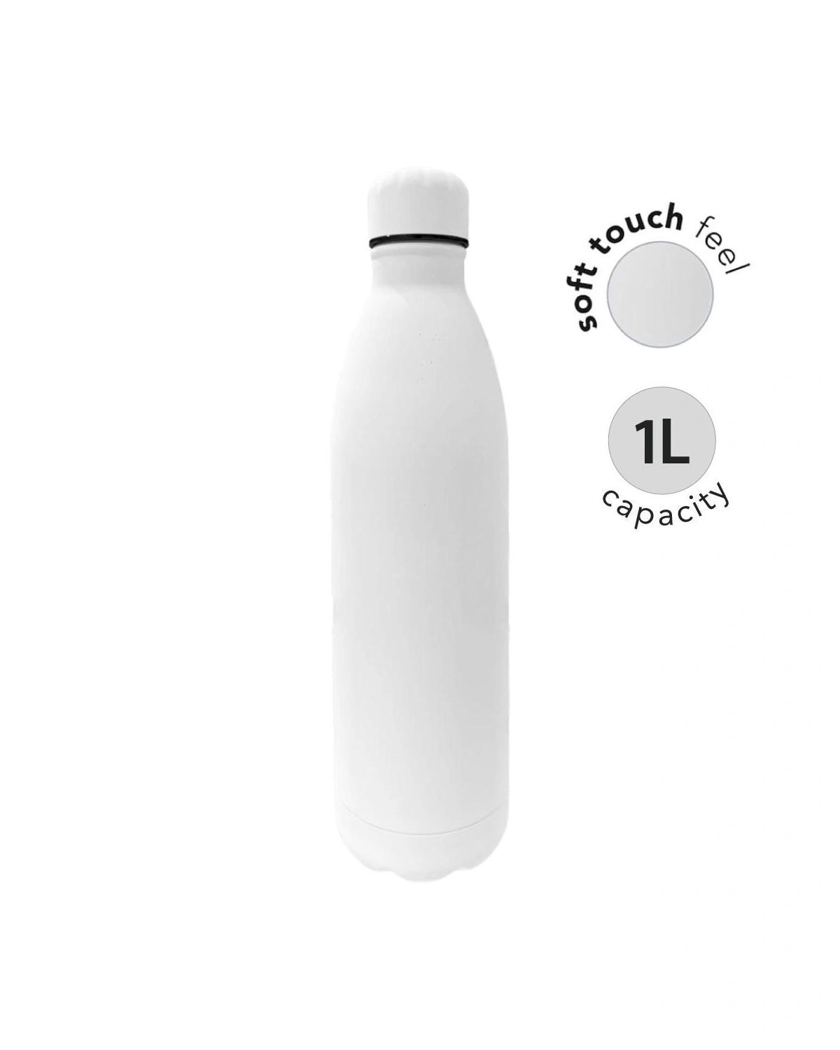 Hakegi - MODENA - Soft Touch lnsulated Water Bottle - 1L - White
