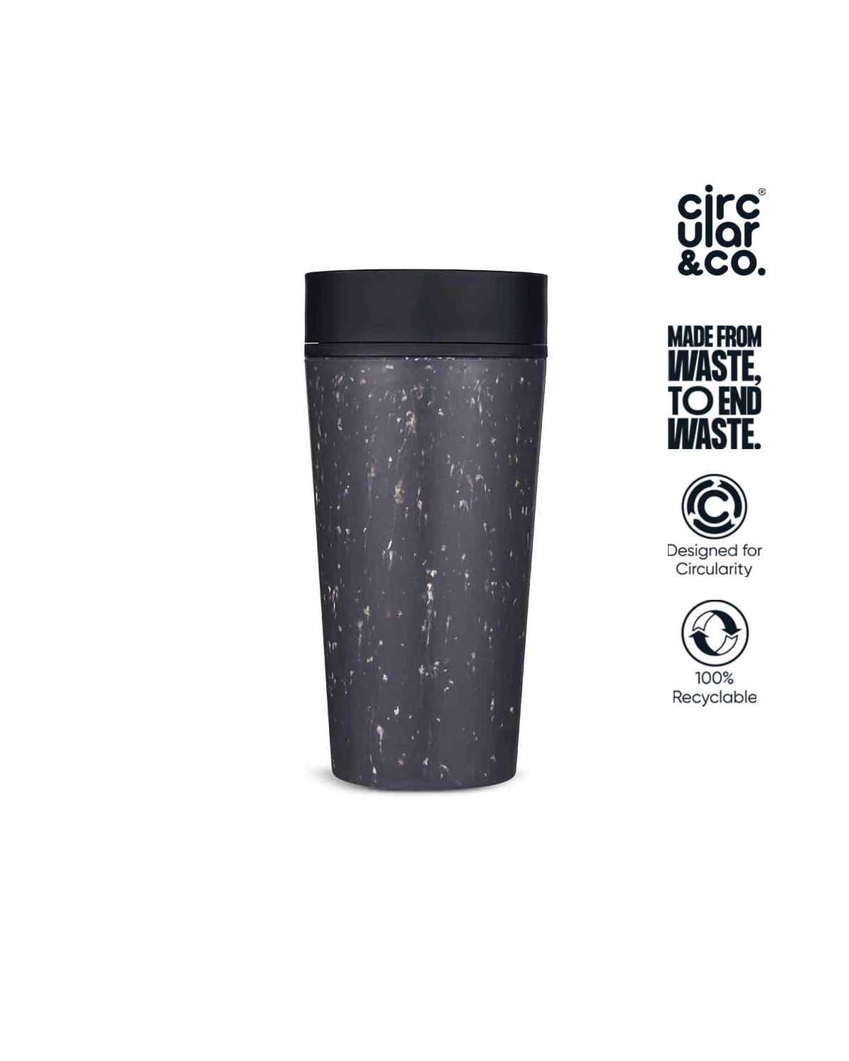 Debebi - Circular Cup 12oz Grey & Ink