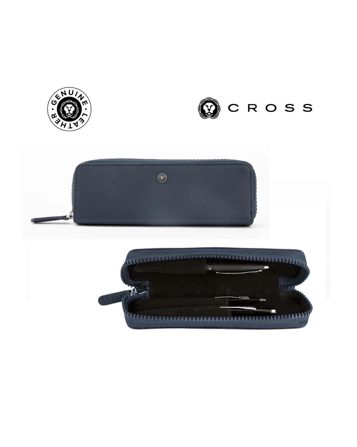 Kiboli - CROSS Leather Pen Case - Blue