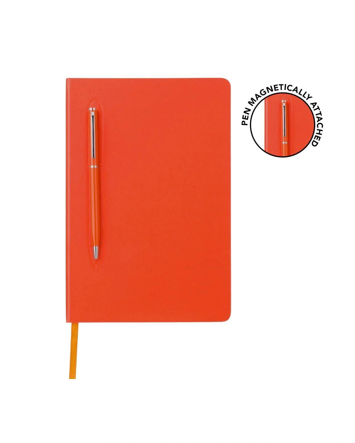Gibebi - CAMPINA - A5 Hard Cover Notebook with Metal Pen - Orange