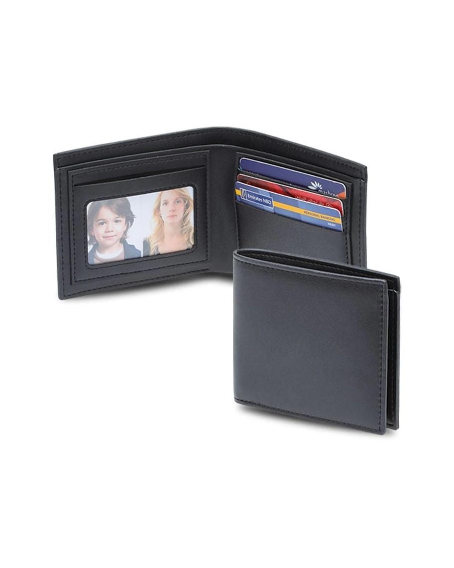 Behoga - KEMI - Men's Compact Bifold PU Wallet - Black