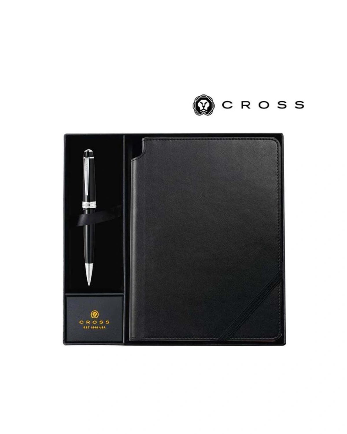 Bakahe - Cross Bailey LightTM Resin Ballpoint Pen with Classic Black Journal Gift Set