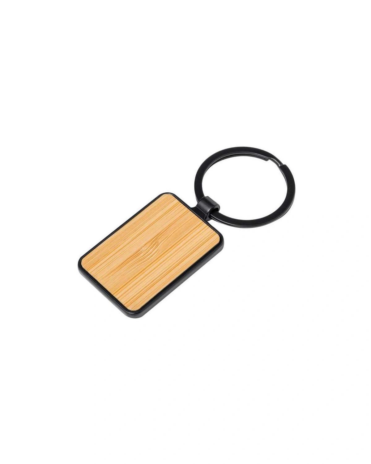Dofele - RUBI - Rectangle Bamboo Metal Keychain