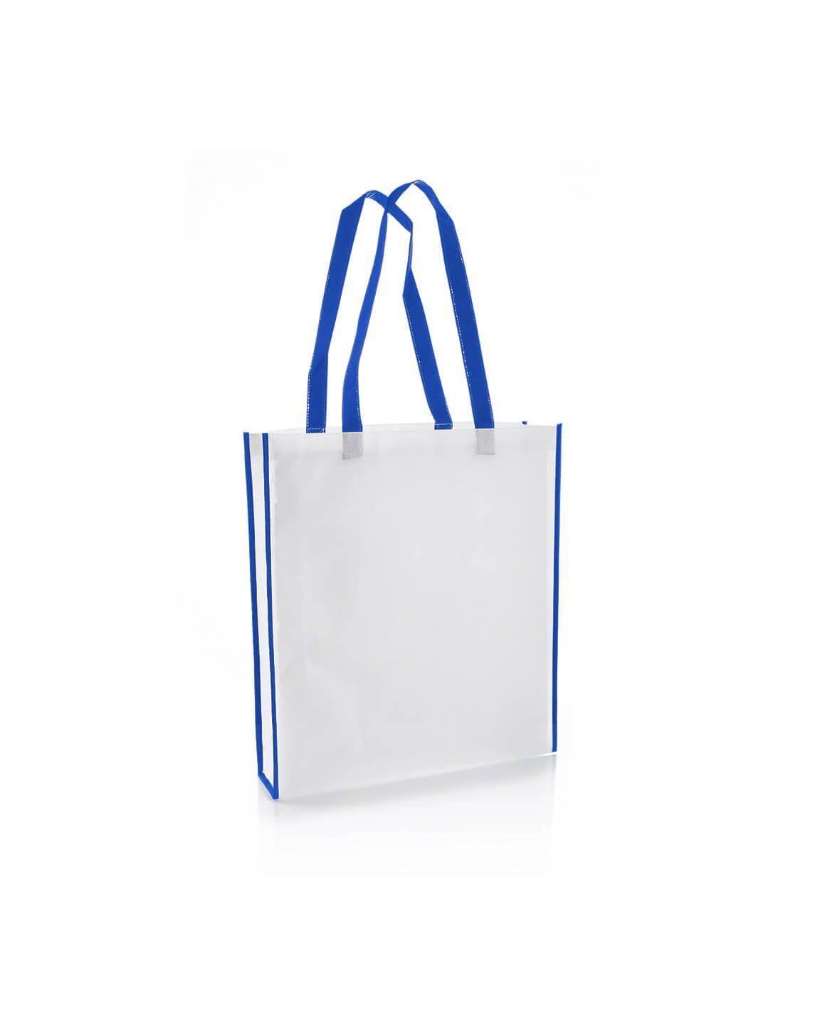 Cokobe - Non-Woven Shopping Bag Vertical White/R.Blue