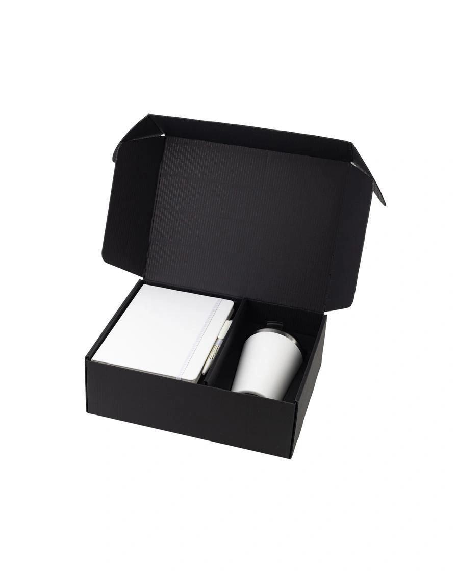 Lelohi - KOKSI - Set of Double Walled Tumbler, A5 Notebook and Pen - White