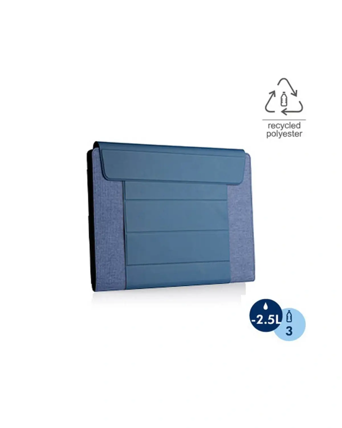 Bikigo - FULDA - CHANGE Collection RPET Laptop Case & Workstation - Navy Blue